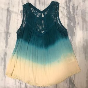 Women’s Patrons of Peace ombré fade lace blouse